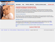 Tablet Screenshot of nannyverify.com